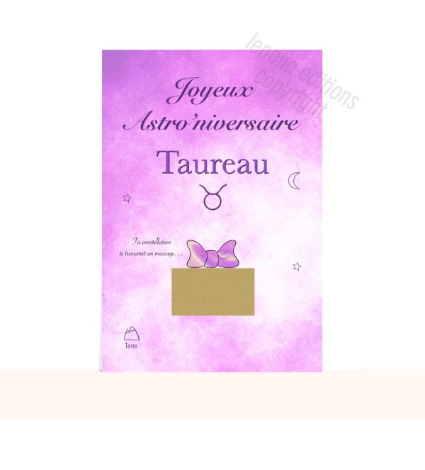carte anniversaire taureau astro