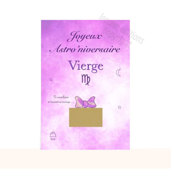 Carte anniversaire Vierge astro