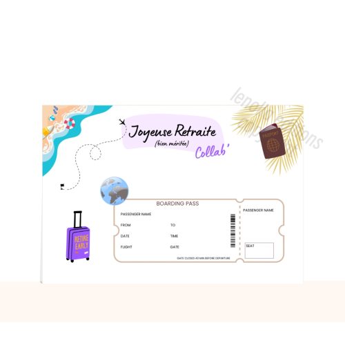 Joyeuse retraite - Collab' (carte format A5)